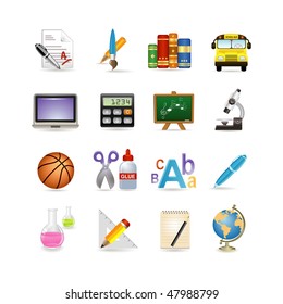 School icon set. Vector illustration