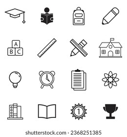 school icon set vector template illustration logo design