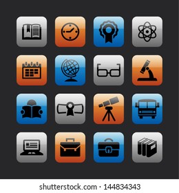 School icon set for web site