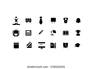 school icon set.education icon set