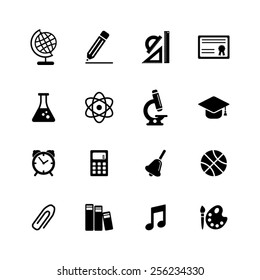 School Icon Set-EPS10 Vector