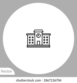 School icon sign vector,Symbol, logo illustration for web and mobile