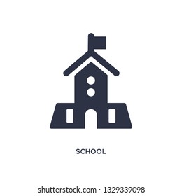 school icon. Simple element illustration from education 2 concept. school editable symbol design on white background. Can be use for web and mobile.