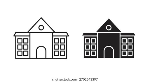 Icono de la escuela Tendencia plana simple Logotipo abstracto de Diseño gráfico moderno