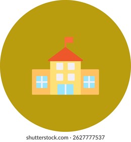 School Icon Symbol Art Sign