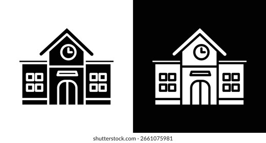 school icon symbol collection. Flat vector stock illustration.