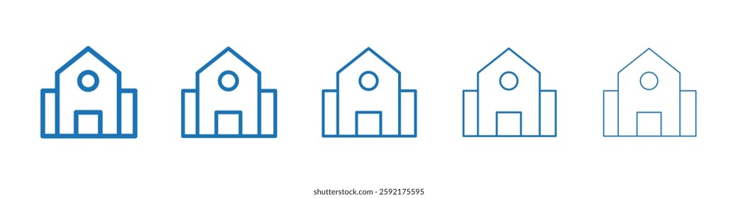 school icon Symbol collection thin outline set