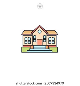 Ícone escolar símbolo ilustração vetorial isolado no fundo branco