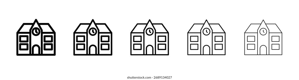 ícone de escola Ilustração de arte vetorial