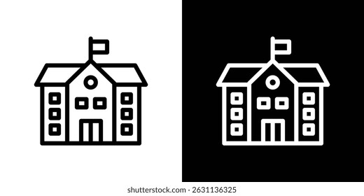 school icon vector collection. vector sign illustration