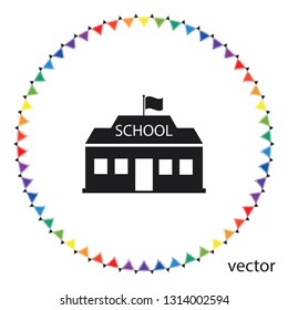 School icon, vector design element