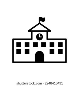 Plantilla de diseño de vectores de icono de escuela