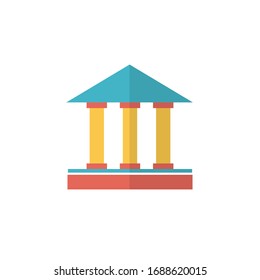 school icon vector flat style design