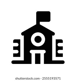 school icon. vector glyph icon for your website, mobile, presentation, and logo design.