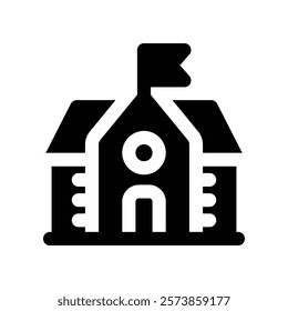school icon. vector glyph icon for your website, mobile, presentation, and logo design.