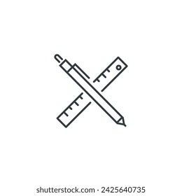 Icono de escuela, ilustración vectorial de escuela