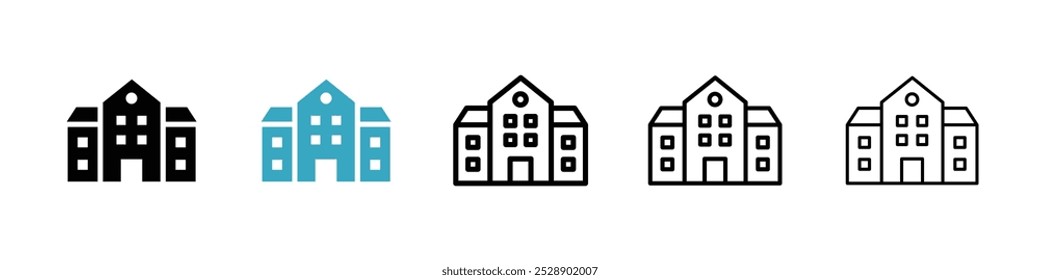 School icon vector illustration set