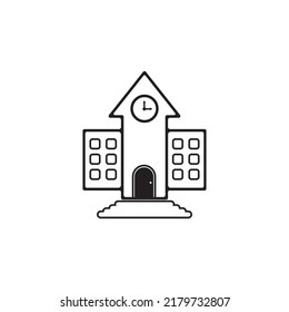 diseño de símbolo de ilustración de icono de escuela