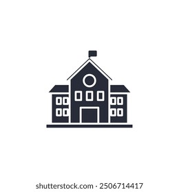 School icon vector illustration. School symbol isolated on white background