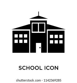 School icon vector isolated on white background for your web and mobile app design, School logo concept