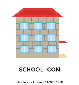 School icon vector isolated on white background for your web and mobile app design, School logo concept