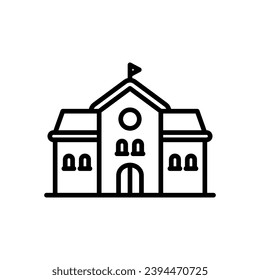 school icon vector in line style