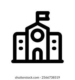 school icon. vector line icon for your website, mobile, presentation, and logo design.