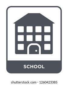 school icon vector on white background., school simple element illustration