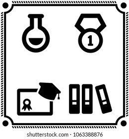 school icon vector set