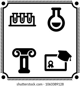 school icon vector set