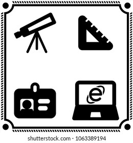 school icon vector set