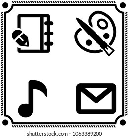 school icon vector set