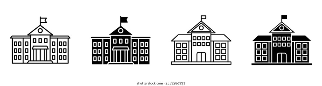 school icon vector set. EPS10