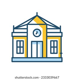 Icono escolar, ilustración de material vectorial.
