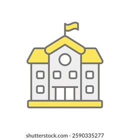 School icon vector stock illustration