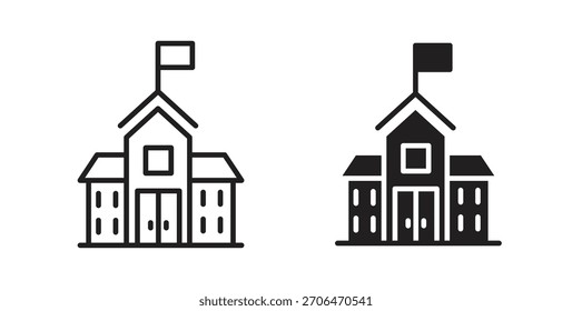 school icon for websites and mobile minimalistic flat design.
