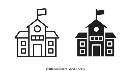 school icon for websites and mobile minimalistic flat design.