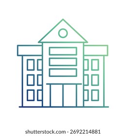 Icono de la escuela con fondo blanco Vector ilustración de stock