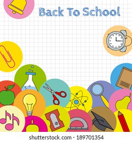 school icons card