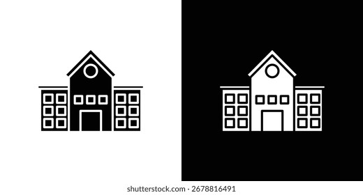 Iconos de la escuela. Icono de Vector de glifo. Ilustración vectorial EPS 10