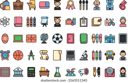 School icons High-Quality Vector Icons Collection with Editable Stroke. Ideal for Professional and Creative Projects.