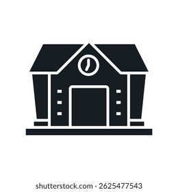 school icons isolated on White Background. Flat style design