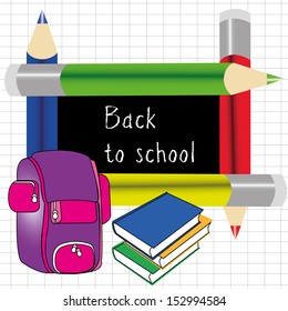 school icons on special background