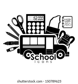 school icons over white background vector illustration 