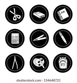 school icons over white background vector illustration
