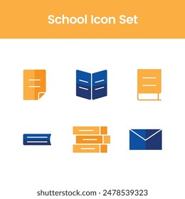 school icons pack of six 