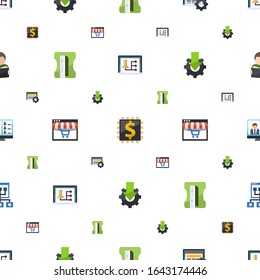 Bildsymbole sind nahtlos. Einschließlich bearbeitbarer flacher Distanzlehrer, Blended Learning, Interaktiver Kurs, Schärfer, Distance Learning Symbole. Schulsymbole für Web und Mobile.