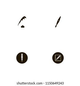 school icons. pen ink, pencil and fountain pen vector icons set