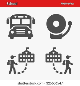 School Icons. Professional, pixel perfect icons optimized for both large and small resolutions. EPS 8 format.
