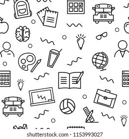 School icons set
